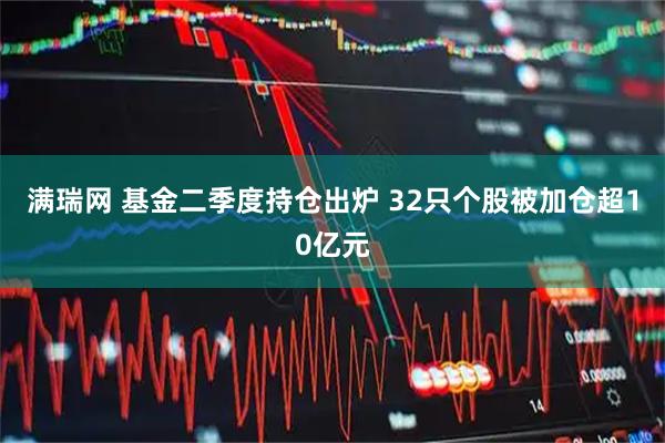 满瑞网 基金二季度持仓出炉 32只个股被加仓超10亿元